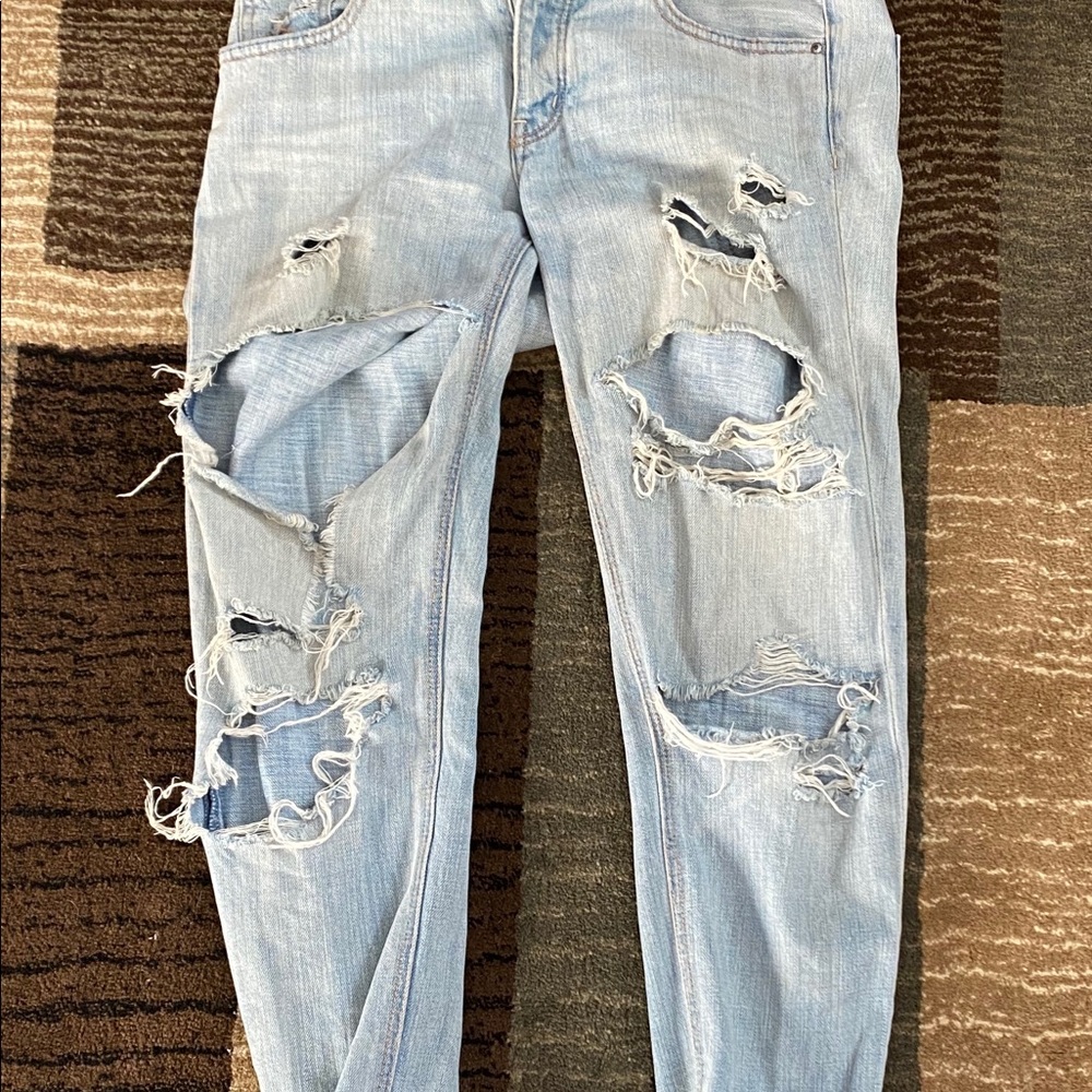 Distressed jeans